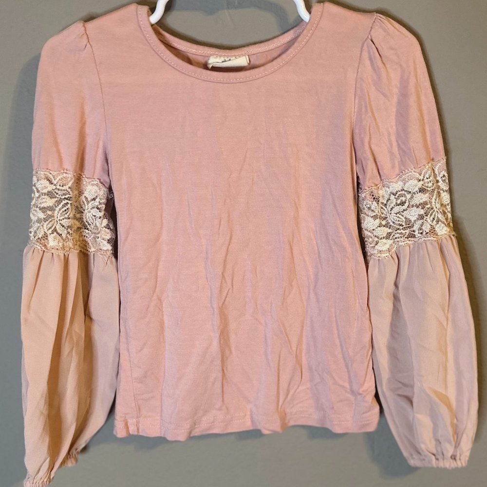 Toddler Long Sleeve Top With Lace